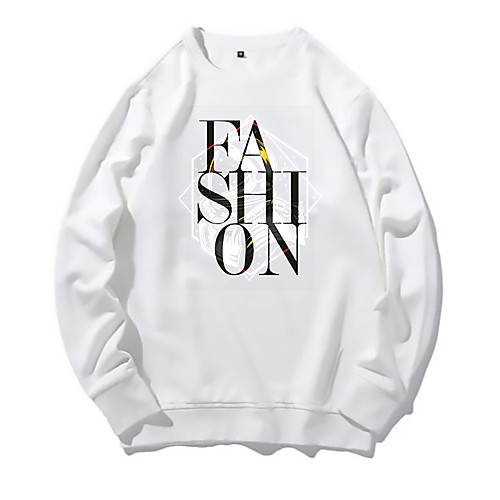 Men's Pullover Sweatshirt Print Slogan Round Neck Daily Other Prints Basic Hoodies Sweatshirts Long Sleeve White
Men's Pullover Sweatshirt Print Slogan Round Neck Daily Other Prints Basic Hoodies Sweatshirts Long Sleeve White