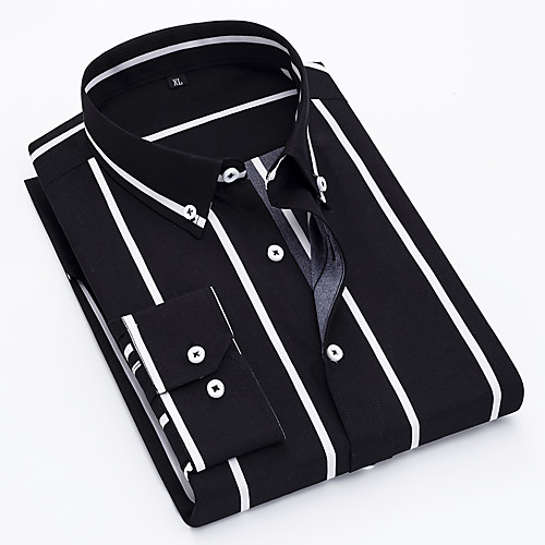 Men's Shirt non-printing Striped Long Sleeve Daily Tops Basic Black / White Red-Navy
Men's Shirt non-printing Striped Long Sleeve Daily Tops Basic Black / White Red-Navy