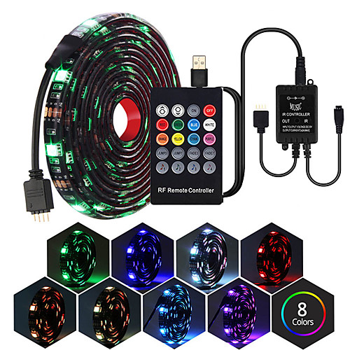 LED Light Strips 1m 5050 RGB Tiktok Lights USB Led Strip Set With 20Key RF Remote Control Led Music Controller USB For TV Background Lamp Ribbon Led Tape
LED Light Strips 1m 5050 RGB Tiktok Lights USB Led Strip Set With 20Key RF Remote Control Led Music Controller USB For TV Background Lamp Ribbon Led Tape