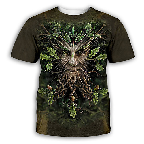 Men's T shirt Shirt 3D Print Graphic Print Short Sleeve Party Tops Exaggerated Round Neck Green
Men's T shirt Shirt 3D Print Graphic Print Short Sleeve Party Tops Exaggerated Round Neck Green