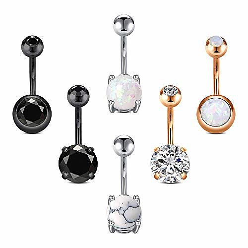 14g stainless steel belly button rings for women navel barbell body jewelry piercing
14g stainless steel belly button rings for women navel barbell body jewelry piercing