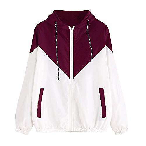 women color block hooded zipper sports jacket windbreaker quick dry running coat (3xl, red)
women color block hooded zipper sports jacket windbreaker quick dry running coat (3xl, red)