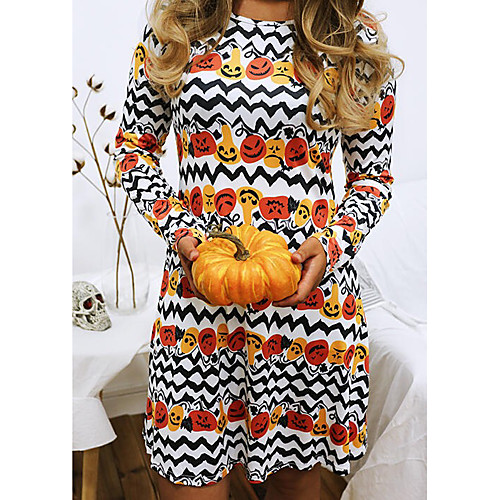 Women's Halloween T Shirt Dress Tee Dress Maxi long Dress White Long Sleeve Print Print Fall Spring Round Neck Casual Slim 2021 S M L XL
Women's Halloween T Shirt Dress Tee Dress Maxi long Dress White Long Sleeve Print Print Fall Spring Round Neck Casual Slim 2021 S M L XL