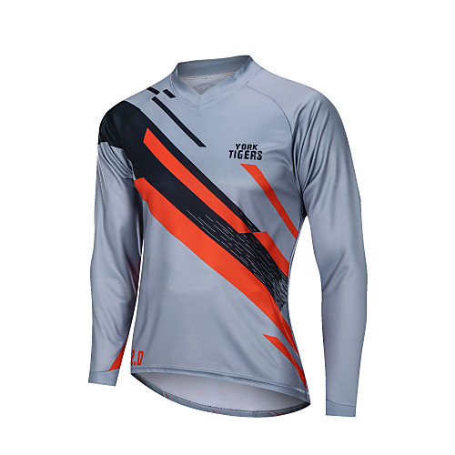 YORK TIGERS Men's Long Sleeve Cycling Jersey Downhill Jersey Grey Stripes Patchwork Geometic Bike Tee Tshirt Quick Dry Breathable Reflective Strips Sports Clothing Apparel / Advanced / Micro-elastic
YORK TIGERS Men's Long Sleeve Cycling Jersey Downhill Jersey Grey Stripes Patchwork Geometic Bike Tee Tshirt Quick Dry Breathable Reflective Strips Sports Clothing Apparel / Advanced / Micro-elastic