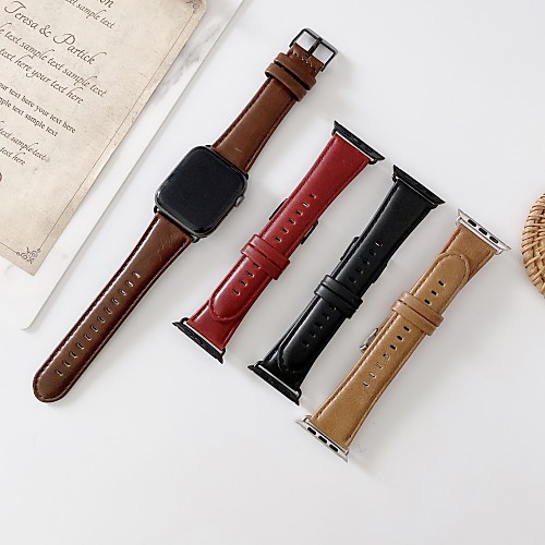 Smart Watch Band for Apple iWatch 1 pcs Business Band Genuine Leather Replacement Wrist Strap for Apple Watch Series SE / 6/5/4/3/2/1 38mm 40mm 42mm 44mm
Smart Watch Band for Apple iWatch 1 pcs Business Band Genuine Leather Replacement Wrist Strap for Apple Watch Series SE / 6/5/4/3/2/1 38mm 40mm 42mm 44mm