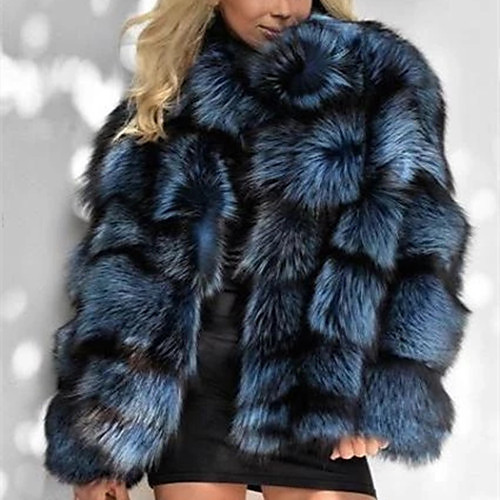 Women's Faux Fur Coat Daily Fall & Winter Regular Coat Regular Fit Active Jacket Long Sleeve Solid Colored Blue
Women's Faux Fur Coat Daily Fall & Winter Regular Coat Regular Fit Active Jacket Long Sleeve Solid Colored Blue