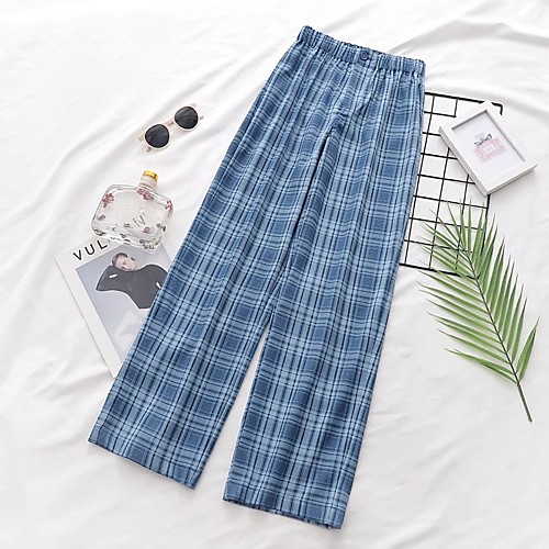 Women's Basic Streetwear Comfort Daily Going out Wide Leg Pants Pants Plaid Checkered Full Length Blue Red
Women's Basic Streetwear Comfort Daily Going out Wide Leg Pants Pants Plaid Checkered Full Length Blue Red
