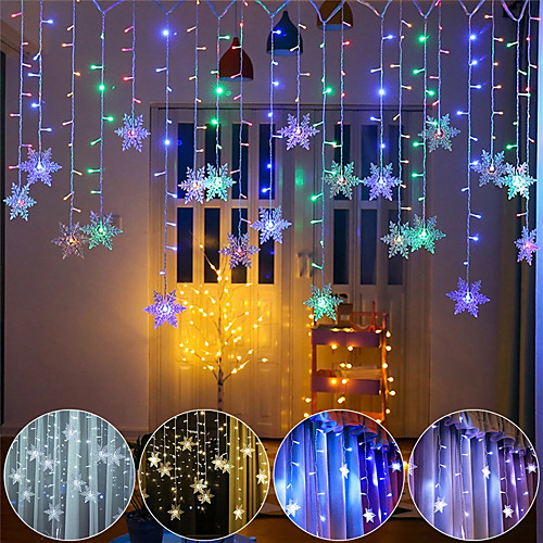 3.5M Christmas Decoration Colorful Snowflake LED Fairy String Light 96 LED Flashing Curtain Light Waterproof Outdoor Holiday Party Connectable Wave Flexible Lights Christrmas Gift AC 100V-240V
3.5M Christmas Decoration Colorful Snowflake LED Fairy String Light 96 LED Flashing Curtain Light Waterproof Outdoor Holiday Party Connectable Wave Flexible Lights Christrmas Gift AC 100V-240V
