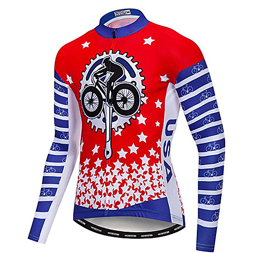 21Grams Men's Long Sleeve Cycling Jersey Winter Fleece Polyester Red Bike Jersey Top Mountain Bike MTB Road Bike Cycling UV Resistant Fleece Lining Warm Sports Clothing Apparel / Stretchy / Quick Dry
21Grams Men's Long Sleeve Cycling Jersey Winter Fleece Polyester Red Bike Jersey Top Mountain Bike MTB Road Bike Cycling UV Resistant Fleece Lining Warm Sports Clothing Apparel / Stretchy / Quick Dry