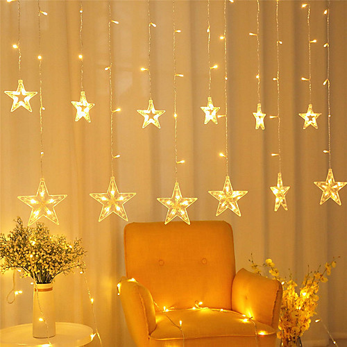 LED Christmas Decoration 12 Stars Curtain Lights 150 LEDs Window Icicle Christmas Lights 8 Modes Backdrop Fairy String Lights for Outdoor Indoor Home Bedroom Wedding Party Holiday Wall
LED Christmas Decoration 12 Stars Curtain Lights 150 LEDs Window Icicle Christmas Lights 8 Modes Backdrop Fairy String Lights for Outdoor Indoor Home Bedroom Wedding Party Holiday Wall