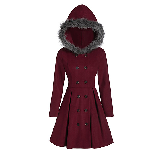 Women's Coat Daily Fall & Winter Long Coat Regular Fit Active Jacket Long Sleeve Solid Colored Wine Black
Women's Coat Daily Fall & Winter Long Coat Regular Fit Active Jacket Long Sleeve Solid Colored Wine Black