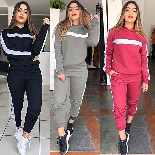 Women's 2 Piece Tracksuit Sweatsuit Street Casual 2pcs Winter Long Sleeve Quick Dry Breathable Soft Fitness Gym Workout Performance Running Jogging Sportswear Hoodie Black Red Gray Activewear Stretchy
Women's 2 Piece Tracksuit Sweatsuit Street Casual 2pcs Winter Long Sleeve Quick Dry Breathable Soft Fitness Gym Workout Performance Running Jogging Sportswear Hoodie Black Red Gray Activewear Stretchy