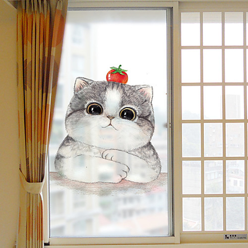 Frosted Privacy Cartoon Cute Cat Pattern Window Film Home Bedroom Bathroom Glass Window Film Stickers Self Adhesive Sticker 60116cm
Frosted Privacy Cartoon Cute Cat Pattern Window Film Home Bedroom Bathroom Glass Window Film Stickers Self Adhesive Sticker 60116cm