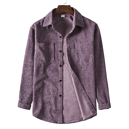Men's Shirt non-printing Solid Colored Long Sleeve Daily Tops Corduroy Business Purple
Men's Shirt non-printing Solid Colored Long Sleeve Daily Tops Corduroy Business Purple