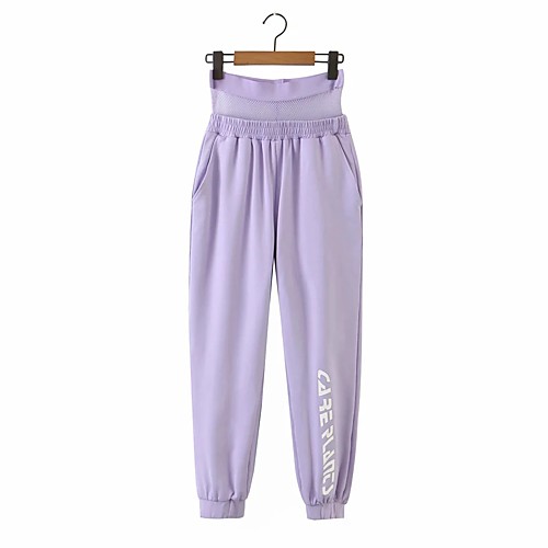Women's Basic Streetwear Comfort Daily Going out Pants Chinos Pants Solid Colored Full Length Purple
Women's Basic Streetwear Comfort Daily Going out Pants Chinos Pants Solid Colored Full Length Purple