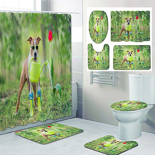 Puppy Watering Flowers Pattern PrintingBathroom Shower Curtain Leisure Toilet Four-Piece Design
Puppy Watering Flowers Pattern PrintingBathroom Shower Curtain Leisure Toilet Four-Piece Design