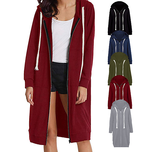 Women's Coat Black Blue Pink Oversized Zipper Hoodie Cotton Solid Color Cute Sport Athleisure Jacket Tracksuit Long Sleeve Warm Soft Comfortable Everyday Use Causal Exercising General Use / Winter
Women's Coat Black Blue Pink Oversized Zipper Hoodie Cotton Solid Color Cute Sport Athleisure Jacket Tracksuit Long Sleeve Warm Soft Comfortable Everyday Use Causal Exercising General Use / Winter