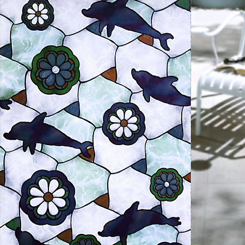 Privacy Dolphins Pattern Window Film Home Bedroom Bathroom Glass Window Film Stickers Self Adhesive Sticker 45 x 100CM
Privacy Dolphins Pattern Window Film Home Bedroom Bathroom Glass Window Film Stickers Self Adhesive Sticker 45 x 100CM