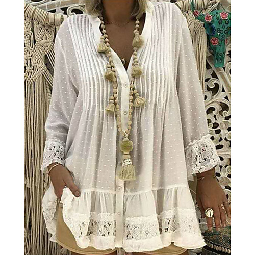 Women's A Line Dress Short Mini Dress Blue Yellow Blushing Pink Khaki White 3/4 Length Sleeve Polka Dot Patchwork Fall Spring Casual Loose 2021 S M L XL XXL 3XL 4XL 5XL / Cotton / Cotton
Women's A Line Dress Short Mini Dress Blue Yellow Blushing Pink Khaki White 3/4 Length Sleeve Polka Dot Patchwork Fall Spring Casual Loose 2021 S M L XL XXL 3XL 4XL 5XL / Cotton / Cotton
