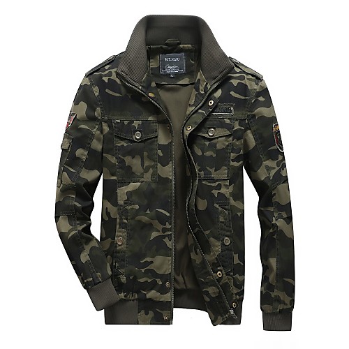 Men's Jacket Daily Fall & Winter Regular Coat Stand Collar Regular Fit Military Jacket Long Sleeve Solid Colored Army Green Khaki
Men's Jacket Daily Fall & Winter Regular Coat Stand Collar Regular Fit Military Jacket Long Sleeve Solid Colored Army Green Khaki