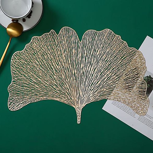 4PCS Ginkgo Biloba Placemat European Style Hollow Bronzing PVC Placemat Non-slip Table Mat
4PCS Ginkgo Biloba Placemat European Style Hollow Bronzing PVC Placemat Non-slip Table Mat