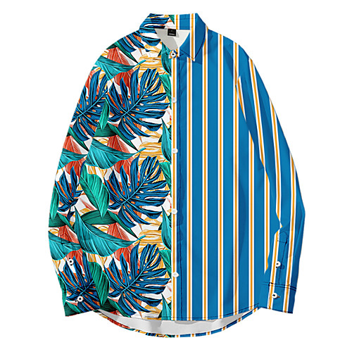 Men's Shirt 3D Print Striped Graphic Long Sleeve Daily Tops Vintage Black Blue
Men's Shirt 3D Print Striped Graphic Long Sleeve Daily Tops Vintage Black Blue