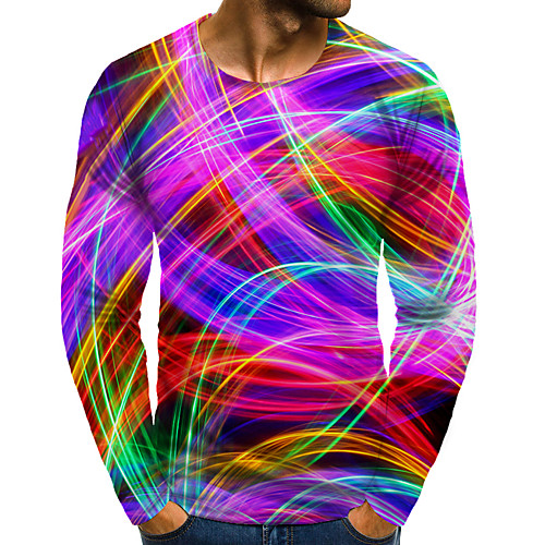 Men's T shirt 3D Print Graphic 3D Plus Size Print Long Sleeve Daily Tops Elegant Exaggerated Rainbow
Men's T shirt 3D Print Graphic 3D Plus Size Print Long Sleeve Daily Tops Elegant Exaggerated Rainbow