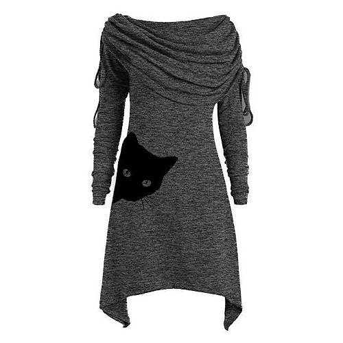 Women's Swing Dress Midi Dress Long Sleeve Cat Solid Color Patchwork Fall Casual Cotton 2021 Blue Light gray Dark Gray Light Blue S M L XL XXL 3XL
Women's Swing Dress Midi Dress Long Sleeve Cat Solid Color Patchwork Fall Casual Cotton 2021 Blue Light gray Dark Gray Light Blue S M L XL XXL 3XL