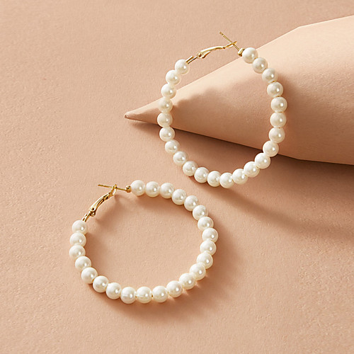 Women's Hoop Earrings Earrings Classic Fashion Elegant Bohemian Fashion Trendy Sweet Imitation Pearl Earrings Jewelry White For Party Evening Street Gift Beach Festival 1 Pair
Women's Hoop Earrings Earrings Classic Fashion Elegant Bohemian Fashion Trendy Sweet Imitation Pearl Earrings Jewelry White For Party Evening Street Gift Beach Festival 1 Pair