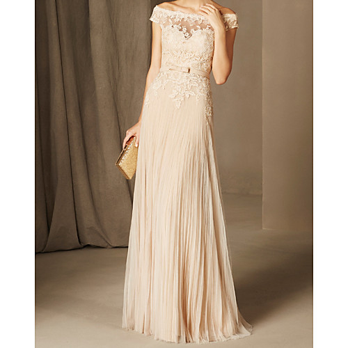 A-Line Minimalist Elegant Engagement Formal Evening Dress Off Shoulder Short Sleeve Floor Length Chiffon with Pleats Appliques 2021
A-Line Minimalist Elegant Engagement Formal Evening Dress Off Shoulder Short Sleeve Floor Length Chiffon with Pleats Appliques 2021