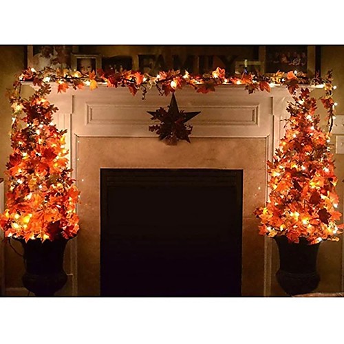 1.5M 10LED Lights Maple Leaves Garland Led Fairy Lights for Christmas Decoration Autumn String Light Festive DIY Halloween Decor
1.5M 10LED Lights Maple Leaves Garland Led Fairy Lights for Christmas Decoration Autumn String Light Festive DIY Halloween Decor