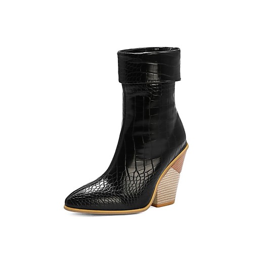 Women's Boots Animal Print Chunky Heel Pointed Toe Booties Ankle Boots Classic Daily Walking Shoes PU Sequin Snake Black / White Black Red / Mid-Calf Boots
Women's Boots Animal Print Chunky Heel Pointed Toe Booties Ankle Boots Classic Daily Walking Shoes PU Sequin Snake Black / White Black Red / Mid-Calf Boots
