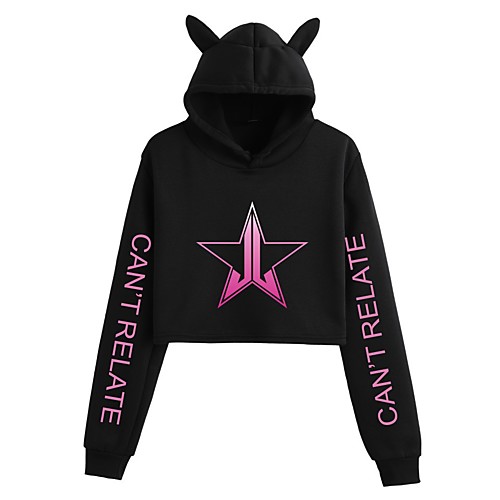 Inspired by Cosplay Jeffree Star Crop Top Hoodie Polyester / Cotton Blend Graphic Prints Printing Cat Ear Crop Top For Women's / Men's
Inspired by Cosplay Jeffree Star Crop Top Hoodie Polyester / Cotton Blend Graphic Prints Printing Cat Ear Crop Top For Women's / Men's