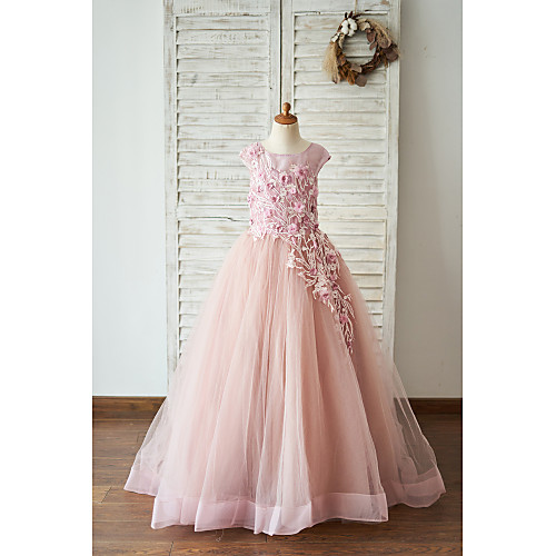 Ball Gown Floor Length Flower Girl Dresses Wedding Lace Sleeveless Jewel Neck with Lace
Ball Gown Floor Length Flower Girl Dresses Wedding Lace Sleeveless Jewel Neck with Lace