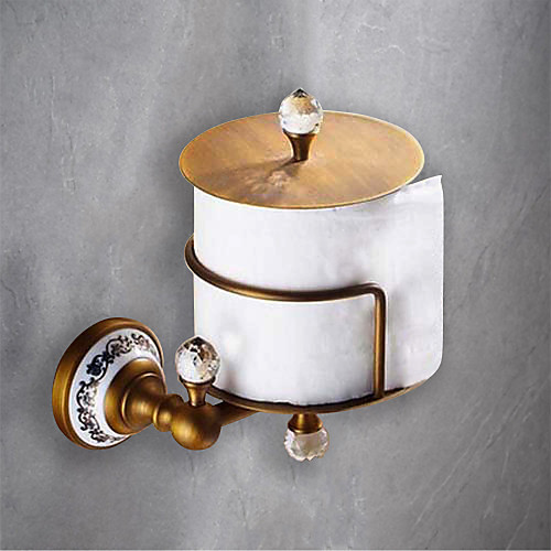 Toilet Paper Holders Removable Antique Ceramic/Crystal Roll Paper Holder Matte Brass 1PC
Toilet Paper Holders Removable Antique Ceramic/Crystal Roll Paper Holder Matte Brass 1PC