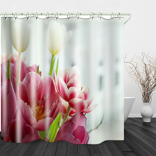 Pink Flowers White Tulips Digital Printing Shower Curtain Shower Curtains Hooks Modern Polyester New Design
Pink Flowers White Tulips Digital Printing Shower Curtain Shower Curtains Hooks Modern Polyester New Design