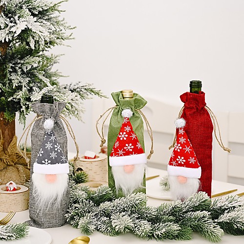 2pcs Christmas Decorations Forest Old Man Linen Wine Bottle Bag Creative Faceless Doll Wine Bottle Bag Wine Set
2pcs Christmas Decorations Forest Old Man Linen Wine Bottle Bag Creative Faceless Doll Wine Bottle Bag Wine Set