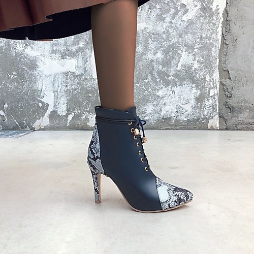 Women's Boots Stiletto Heel Boots Animal Print Stiletto Heel Pointed Toe Booties Ankle Boots Classic Daily Walking Shoes PU Lace-up Color Block White Black Yellow / Mid-Calf Boots
Women's Boots Stiletto Heel Boots Animal Print Stiletto Heel Pointed Toe Booties Ankle Boots Classic Daily Walking Shoes PU Lace-up Color Block White Black Yellow / Mid-Calf Boots