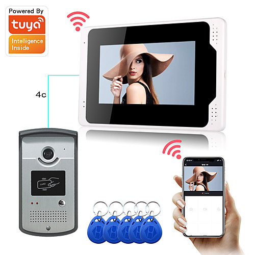 WIFI / Wired Recording 7 inch Hands-free Montor Video Doorphone with Tuya APP 1080P HD Camera Motion Detect Support RFID Unlock
WIFI / Wired Recording 7 inch Hands-free Montor Video Doorphone with Tuya APP 1080P HD Camera Motion Detect Support RFID Unlock