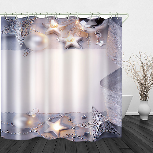 Silver Five-Pointed Star Gift Box Digital Printing Shower Curtain Shower Curtains Hooks Modern Polyester New Design
Silver Five-Pointed Star Gift Box Digital Printing Shower Curtain Shower Curtains Hooks Modern Polyester New Design