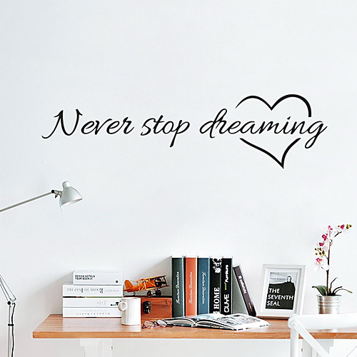 Never Stop Dreaming Characters / Hearts Wall Stickers Plane Wall Stickers Decorative Wall Stickers PVC Home Decoration Wall Decal Wall Decoration 1pc 5815cm
Never Stop Dreaming Characters / Hearts Wall Stickers Plane Wall Stickers Decorative Wall Stickers PVC Home Decoration Wall Decal Wall Decoration 1pc 5815cm