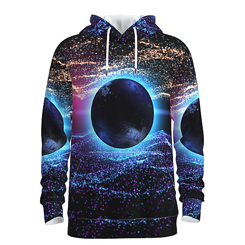 Men's Pullover Hoodie Sweatshirt Universe Graphic 3D Front Pocket Hooded Daily 3D Print 3D Print Casual Hoodies Sweatshirts Long Sleeve Blue
Men's Pullover Hoodie Sweatshirt Universe Graphic 3D Front Pocket Hooded Daily 3D Print 3D Print Casual Hoodies Sweatshirts Long Sleeve Blue