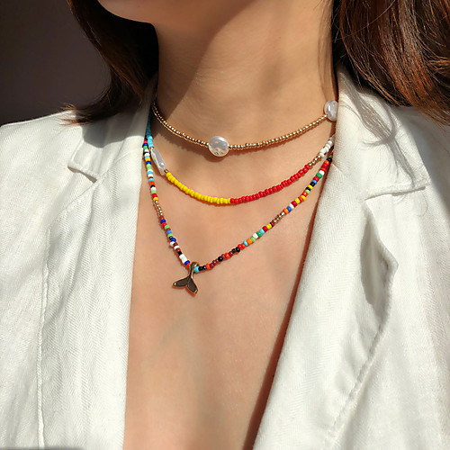 Women's Choker Necklace Pendant Necklace Stacking Stackable Friends Precious Joy Lucky Mermaid Unique Design Ethnic Fashion Trendy Imitation Pearl Glass Alloy Rainbow 50 cm Necklace Jewelry 3pcs For
Women's Choker Necklace Pendant Necklace Stacking Stackable Friends Precious Joy Lucky Mermaid Unique Design Ethnic Fashion Trendy Imitation Pearl Glass Alloy Rainbow 50 cm Necklace Jewelry 3pcs For