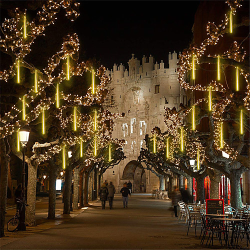 40 Tubes 1920 LED 50cm Falling Rain Lights 960 LED 30cm Meteor Shower Lights Christmas Décor Rain Drop Icicle String Lights for Christmas Trees New Year Holiday Decoration
40 Tubes 1920 LED 50cm Falling Rain Lights 960 LED 30cm Meteor Shower Lights Christmas Décor Rain Drop Icicle String Lights for Christmas Trees New Year Holiday Decoration