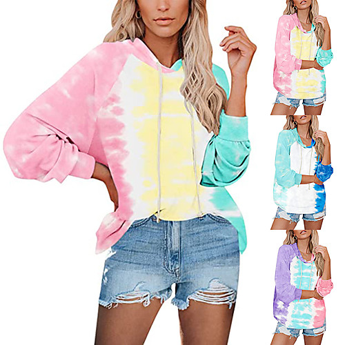 Women's Pullover Hoodie Sweatshirt Tie Dye Daily Casual Hoodies Sweatshirts Loose Blue Purple Blushing Pink
Women's Pullover Hoodie Sweatshirt Tie Dye Daily Casual Hoodies Sweatshirts Loose Blue Purple Blushing Pink