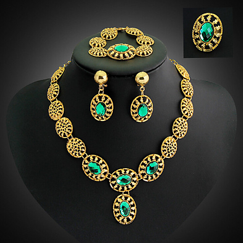 Women's Synthetic Aquamarine Jewelry Set Hollow Out Flower Stylish Gold Plated Earrings Jewelry Blue / Green For Anniversary Party Evening Festival 1 set
Women's Synthetic Aquamarine Jewelry Set Hollow Out Flower Stylish Gold Plated Earrings Jewelry Blue / Green For Anniversary Party Evening Festival 1 set