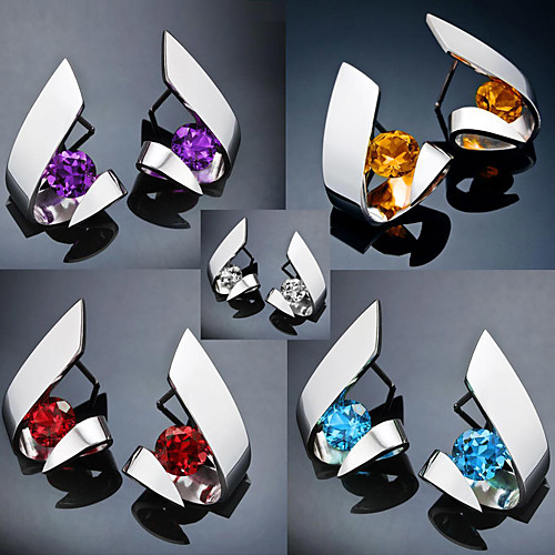 Women's AAA Cubic Zirconia Stud Earrings Geometrical Fashion Cool Boho Earrings Jewelry Blue / Purple / Gold For 1 Pair
Women's AAA Cubic Zirconia Stud Earrings Geometrical Fashion Cool Boho Earrings Jewelry Blue / Purple / Gold For 1 Pair