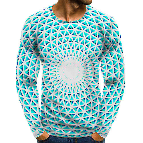 Men's T shirt Shirt 3D Print Graphic 3D Plus Size Print Long Sleeve Daily Tops Elegant Exaggerated Round Neck Blue
Men's T shirt Shirt 3D Print Graphic 3D Plus Size Print Long Sleeve Daily Tops Elegant Exaggerated Round Neck Blue