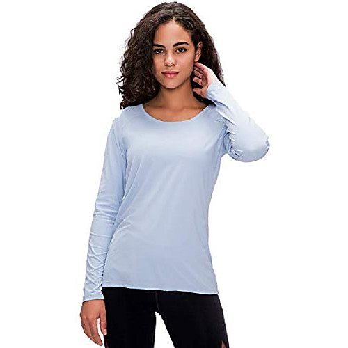 women's seamless athletic long sleeves yoga shirt breathable quick dry running sports gym workout top blue
women's seamless athletic long sleeves yoga shirt breathable quick dry running sports gym workout top blue