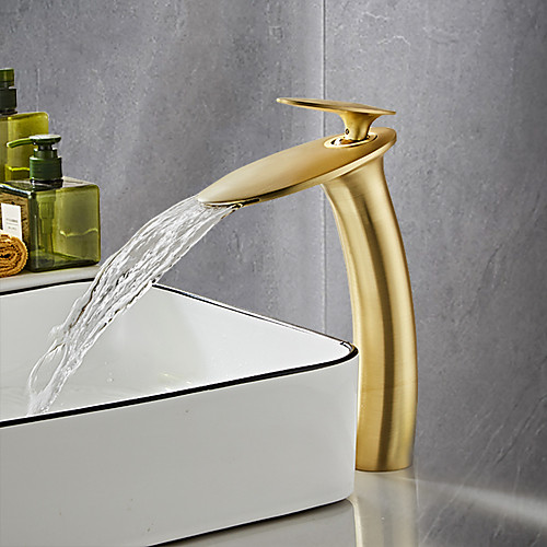 Bathroom Sink Faucet - Waterfall Brushed Centerset Single Handle One HoleBath Taps
Bathroom Sink Faucet - Waterfall Brushed Centerset Single Handle One HoleBath Taps